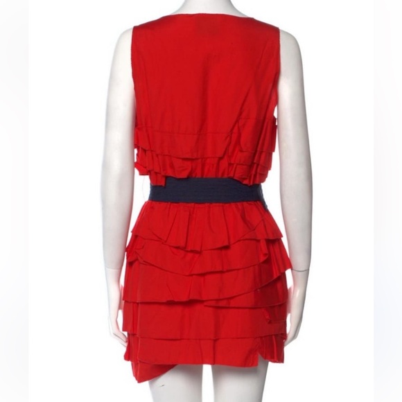 🌹 Phillip Lim Red Ruffles Dress 🌹 Size 6 - Picture 3 of 14